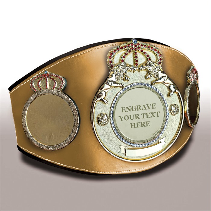 CHAMPIONSHIP BELT PROLION/G/ENGRAVE - AVAILABLE IN 6+ COLOURS
